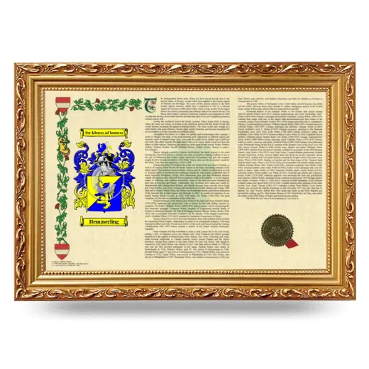 Hemmerling Armorial Landscape Framed - Gold
