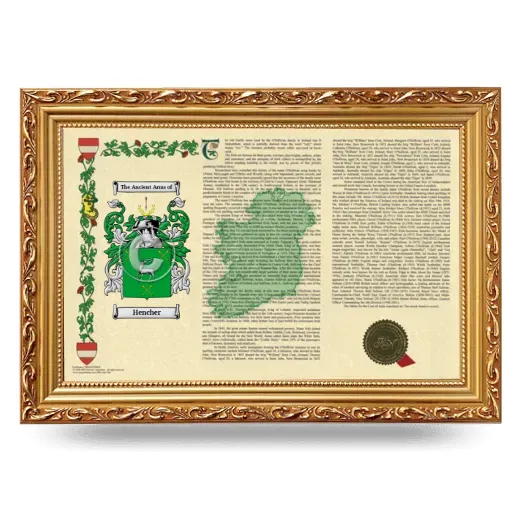 Hencher Armorial Landscape Framed - Gold