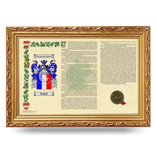 Hergert Armorial Landscape Framed - Gold