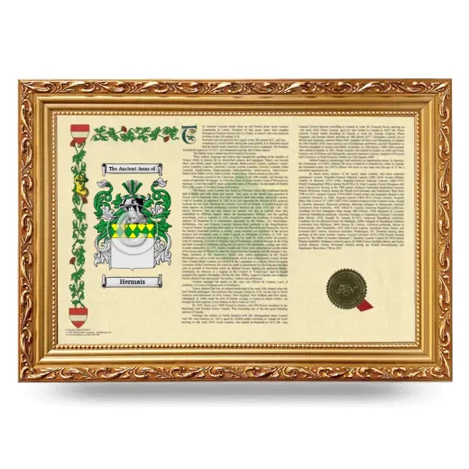 Hermais Armorial Landscape Framed - Gold