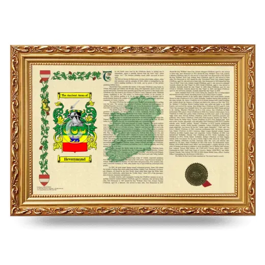 Heverymynd Armorial Landscape Framed - Gold