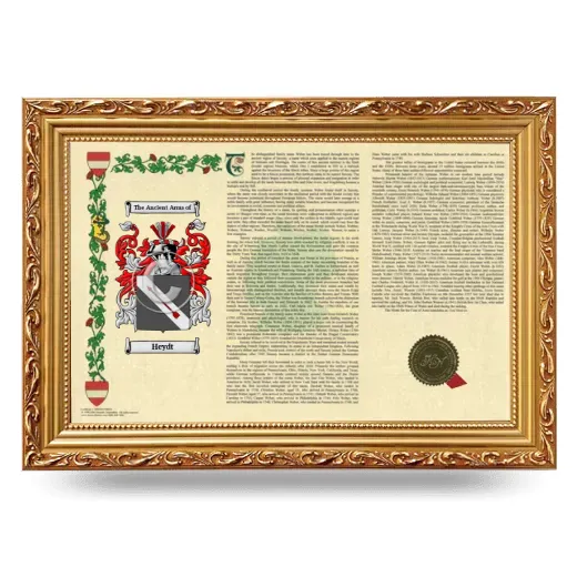 Heydt Armorial Landscape Framed - Gold