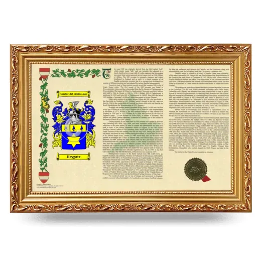 Heygate Armorial Landscape Framed - Gold