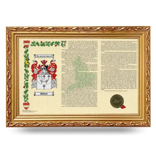 Hillarie Armorial Landscape Framed - Gold