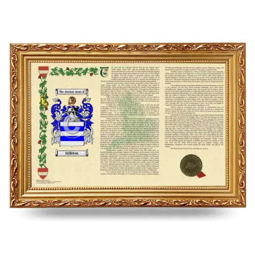 Hillston Armorial Landscape Framed - Gold