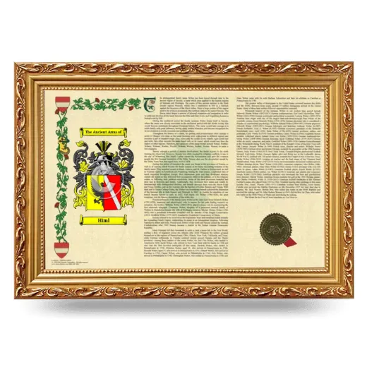 Himl Armorial Landscape Framed - Gold