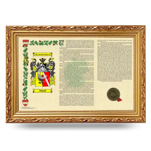 Himml Armorial Landscape Framed - Gold