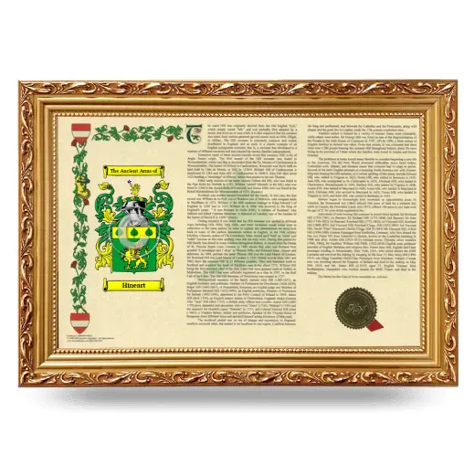 Hineart Armorial Landscape Framed - Gold