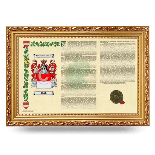 Hirth Armorial Landscape Framed - Gold