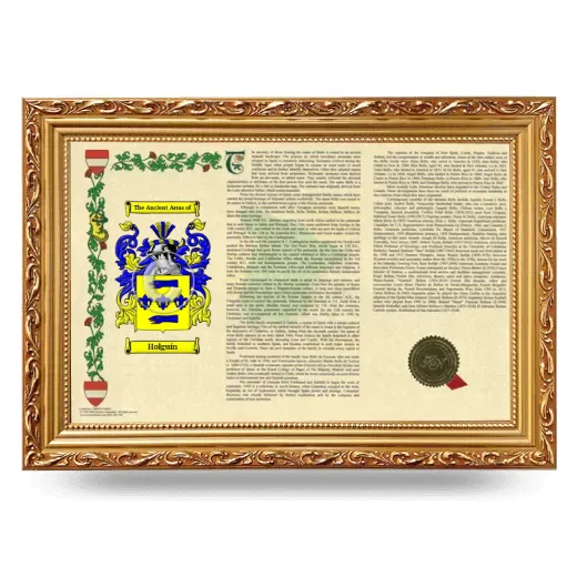 Holguín Armorial Landscape Framed - Gold