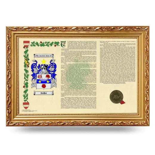 Holler Armorial Landscape Framed - Gold