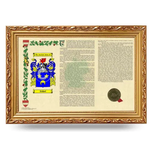 Holzel Armorial Landscape Framed - Gold