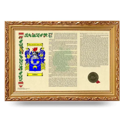 Holzer Armorial Landscape Framed - Gold