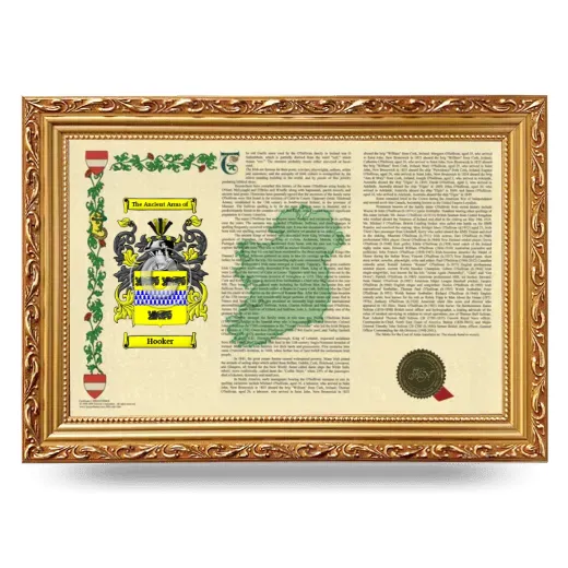 Hooker Armorial Landscape Framed - Gold