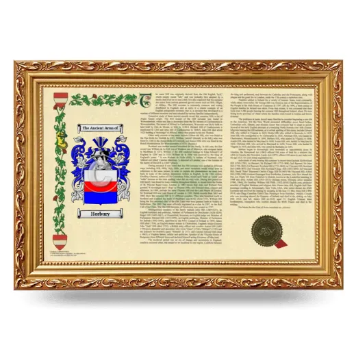 Horbury Armorial Landscape Framed - Gold