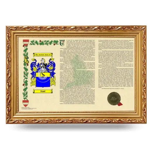 Hord Armorial Landscape Framed - Gold