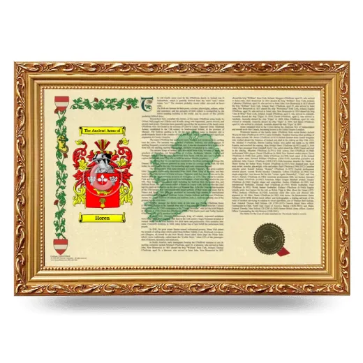 Horen Armorial Landscape Framed - Gold