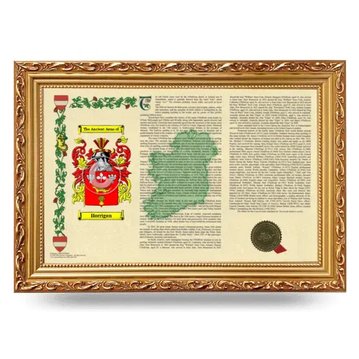 Horrigan Armorial Landscape Framed - Gold