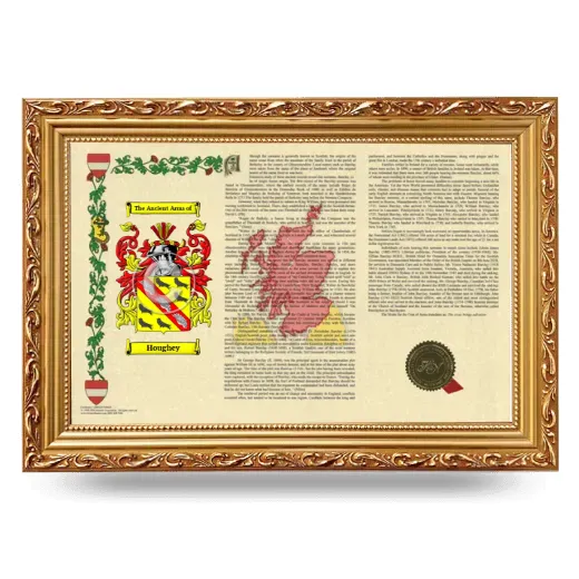 Houghey Armorial Landscape Framed - Gold