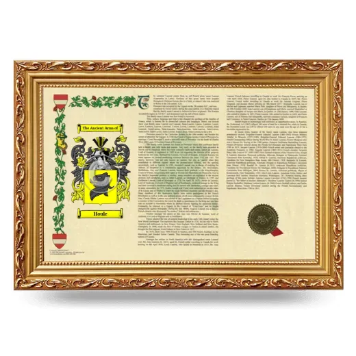 Houle Armorial Landscape Framed - Gold