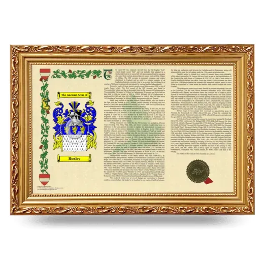 Hoxley Armorial Landscape Framed - Gold
