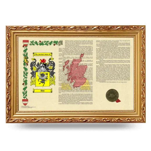 Hoy Armorial Landscape Framed - Gold