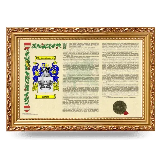 Hoyles Armorial Landscape Framed - Gold