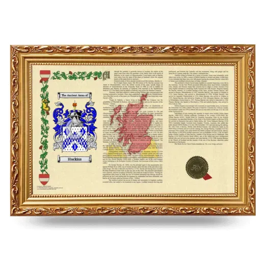 Huckins Armorial Landscape Framed - Gold