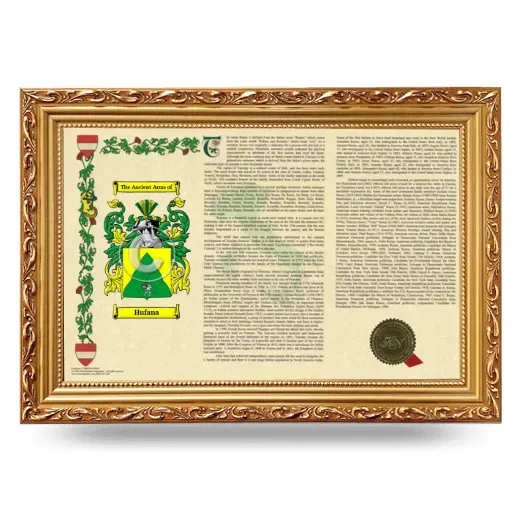 Hufana Armorial Landscape Framed - Gold