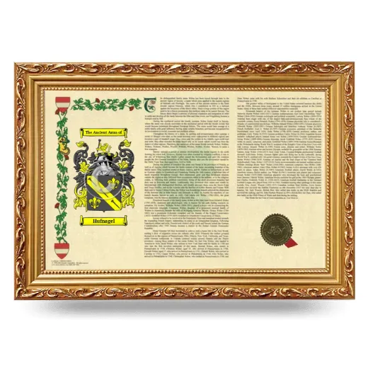 Hufnagel Armorial Landscape Framed - Gold