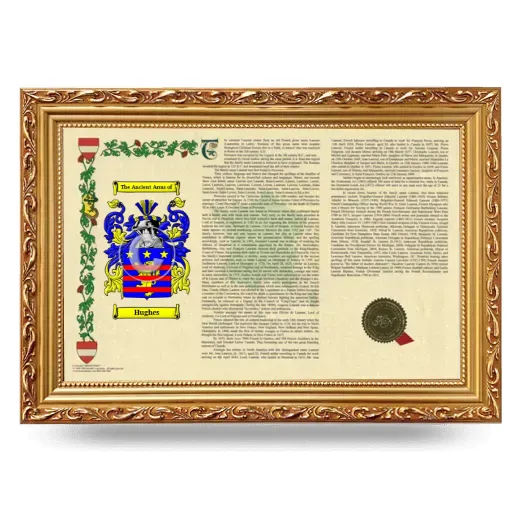 Hughes Armorial Landscape Framed - Gold
