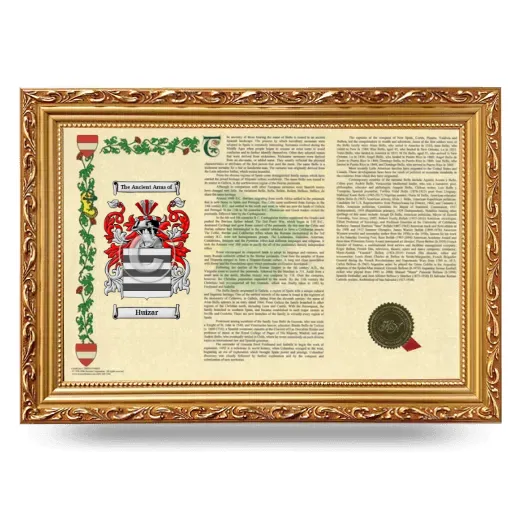 Huizar Armorial Landscape Framed - Gold