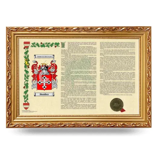 Humfray Armorial Landscape Framed - Gold