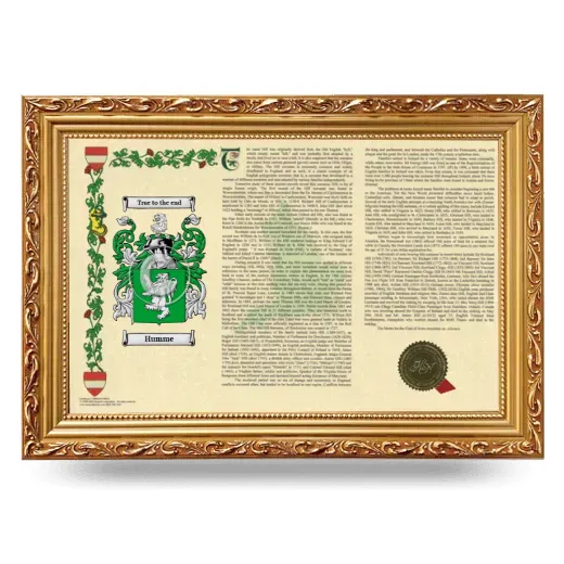 Humme Armorial Landscape Framed - Gold