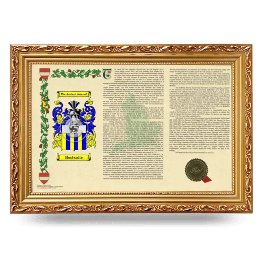 Hustwaite Armorial Landscape Framed - Gold