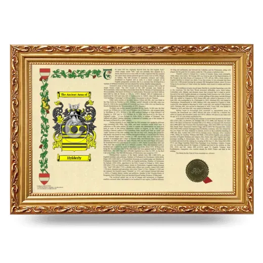 Hylderly Armorial Landscape Framed - Gold