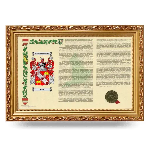 Ibet Armorial Landscape Framed - Gold
