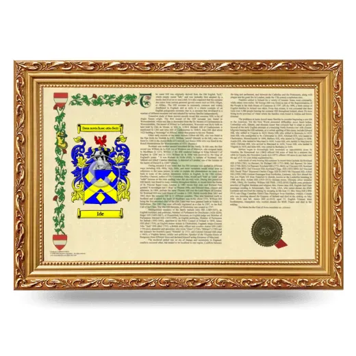 Ide Armorial Landscape Framed - Gold