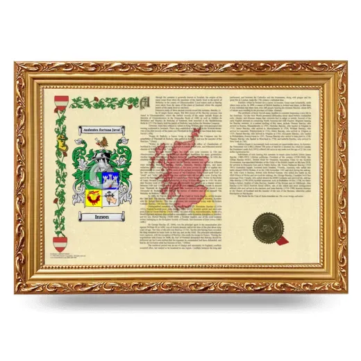 Innon Armorial Landscape Framed - Gold