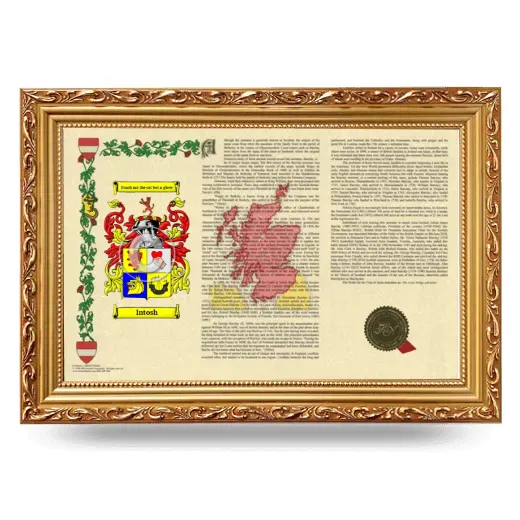 Intosh Armorial Landscape Framed - Gold
