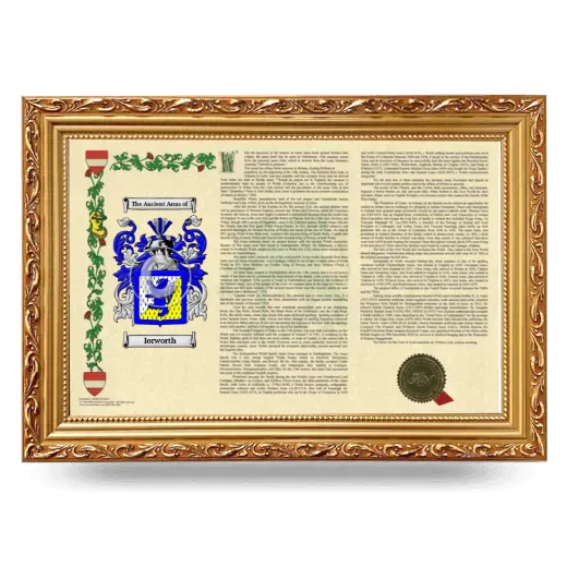 Iorworth Armorial Landscape Framed - Gold