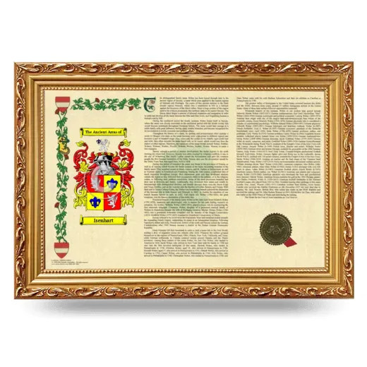 Isenhart Armorial Landscape Framed - Gold