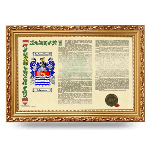 Isherwood Armorial Landscape Framed - Gold