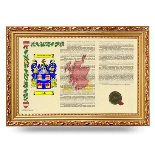 Issle Armorial Landscape Framed - Gold