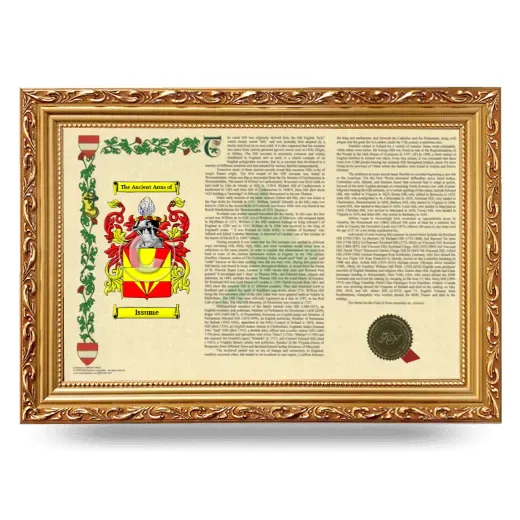 Issume Armorial Landscape Framed - Gold