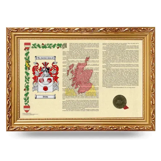 Itten Armorial Landscape Framed - Gold