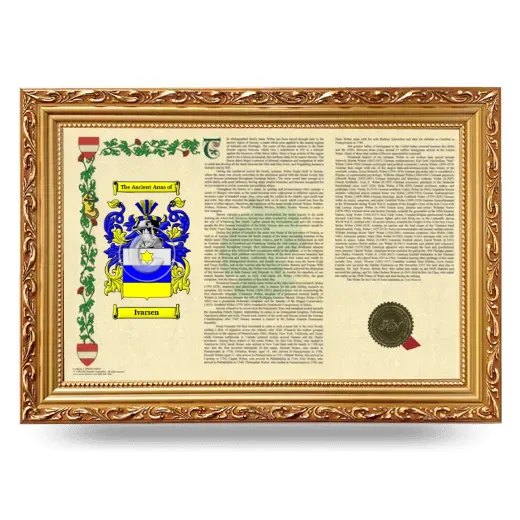 Ivarsen Armorial Landscape Framed - Gold