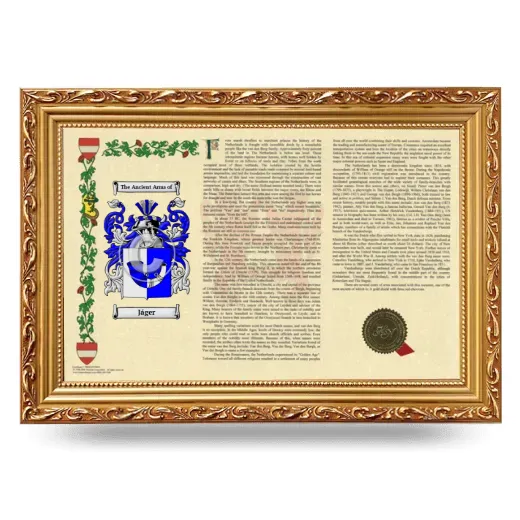 Jáger Armorial Landscape Framed - Gold