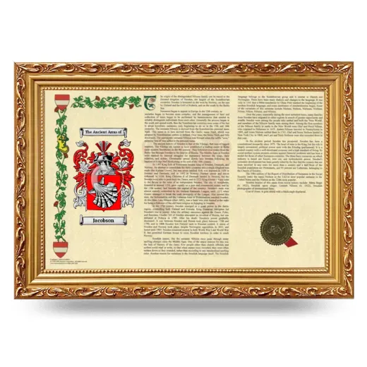 Jacobson Armorial Landscape Framed - Gold