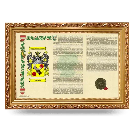 Jaeckels Armorial Landscape Framed - Gold